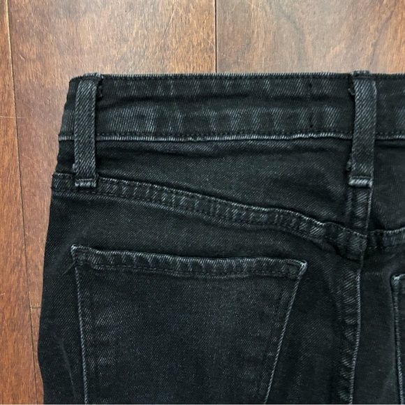 Just Black Denim Women's Cropped High Rise Black Frayed Hem Jeans, Size 25 - Picture 10 of 13